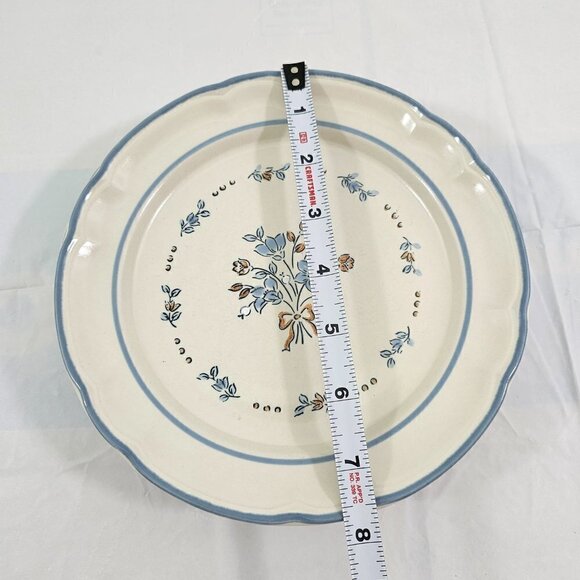 Cordella Bluet Hand Decorated 7 ¾” Stoneware Salad Luncheon Plates – Set of 4 - Picture 12 of 14